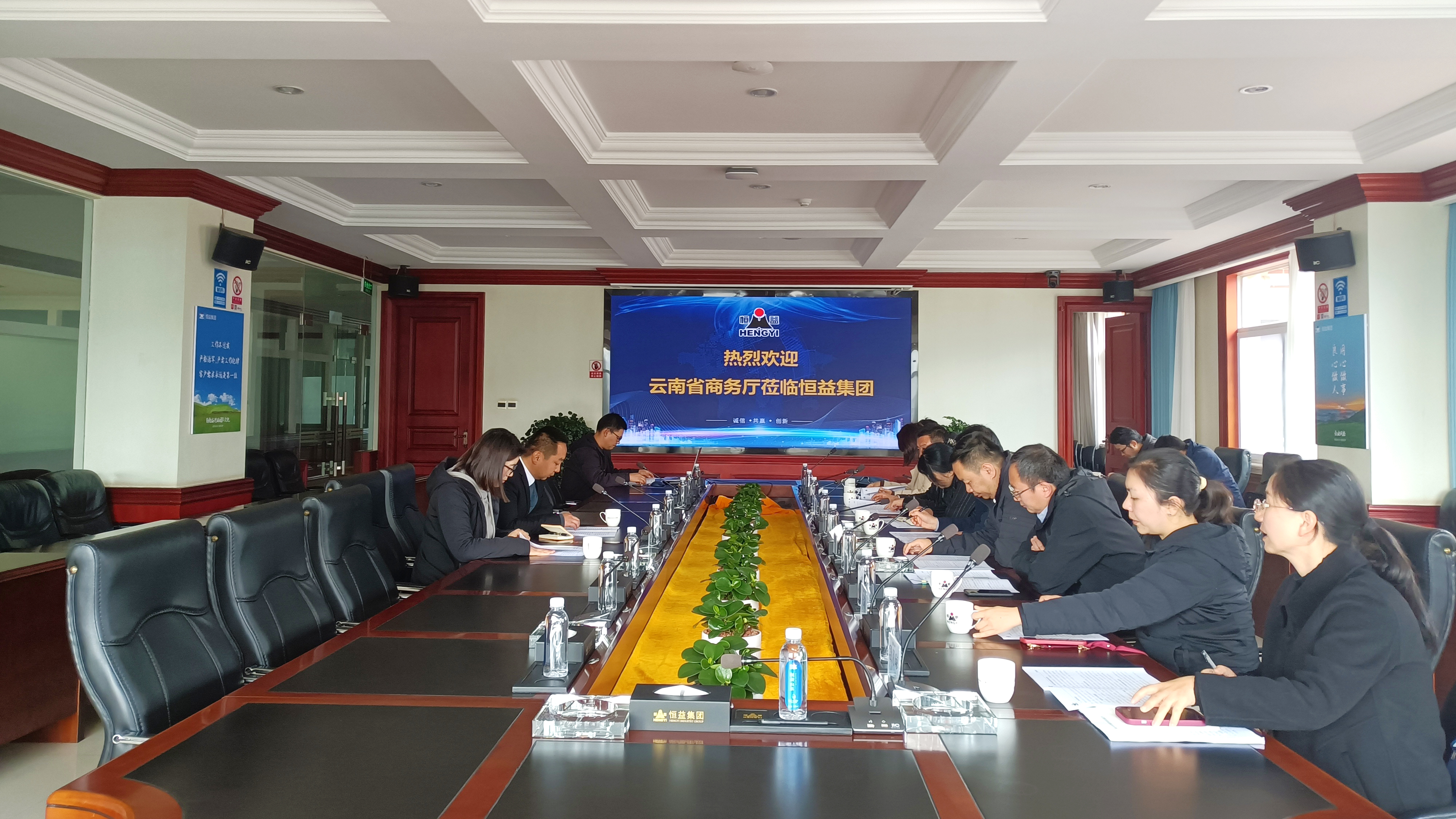 云南省商务厅副厅长谭伟一行莅临恒益集团调研指导